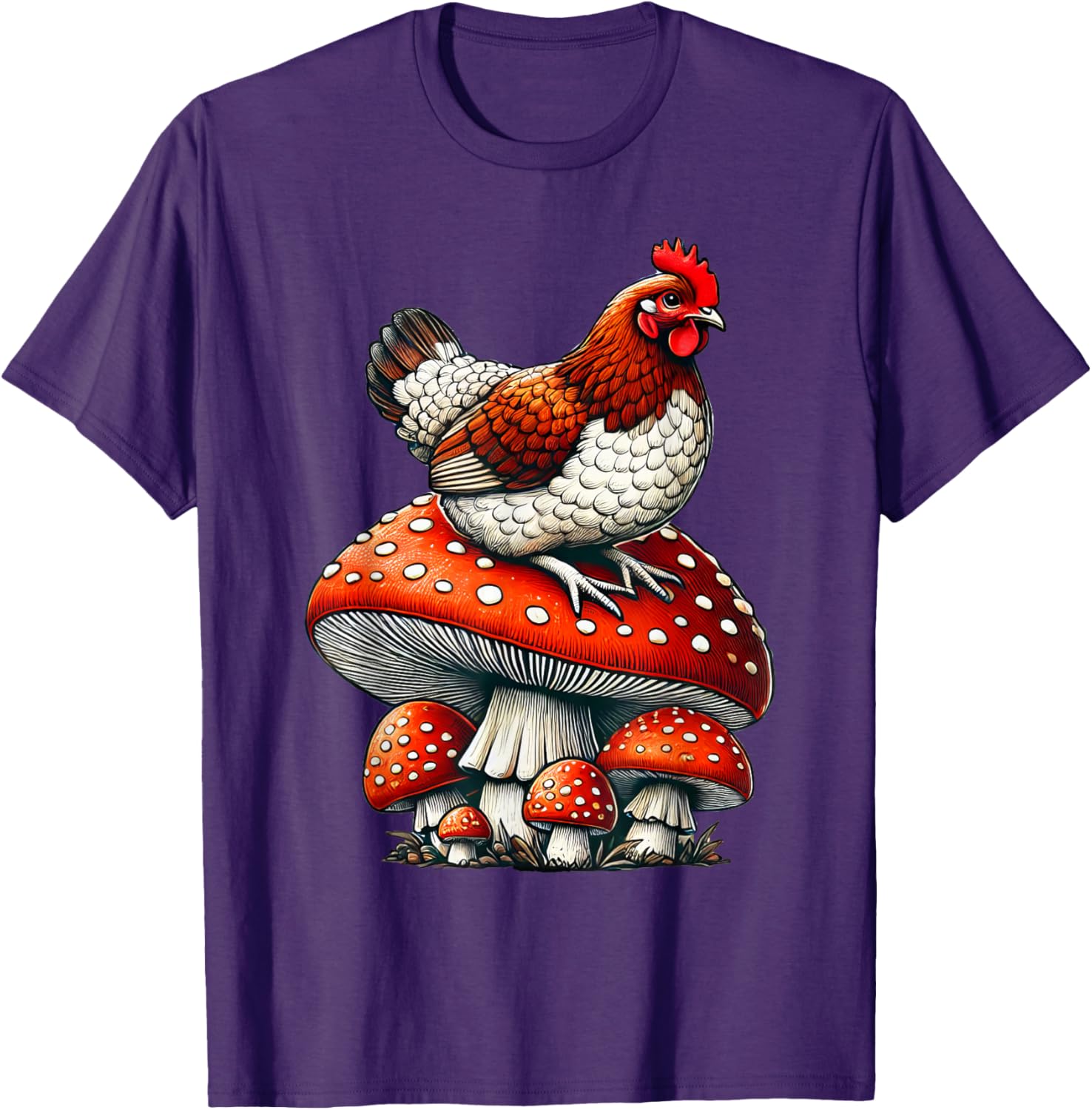 Cute Chicken Mushroom T-Shirt for Fun and Stylish Casual Wear - 5