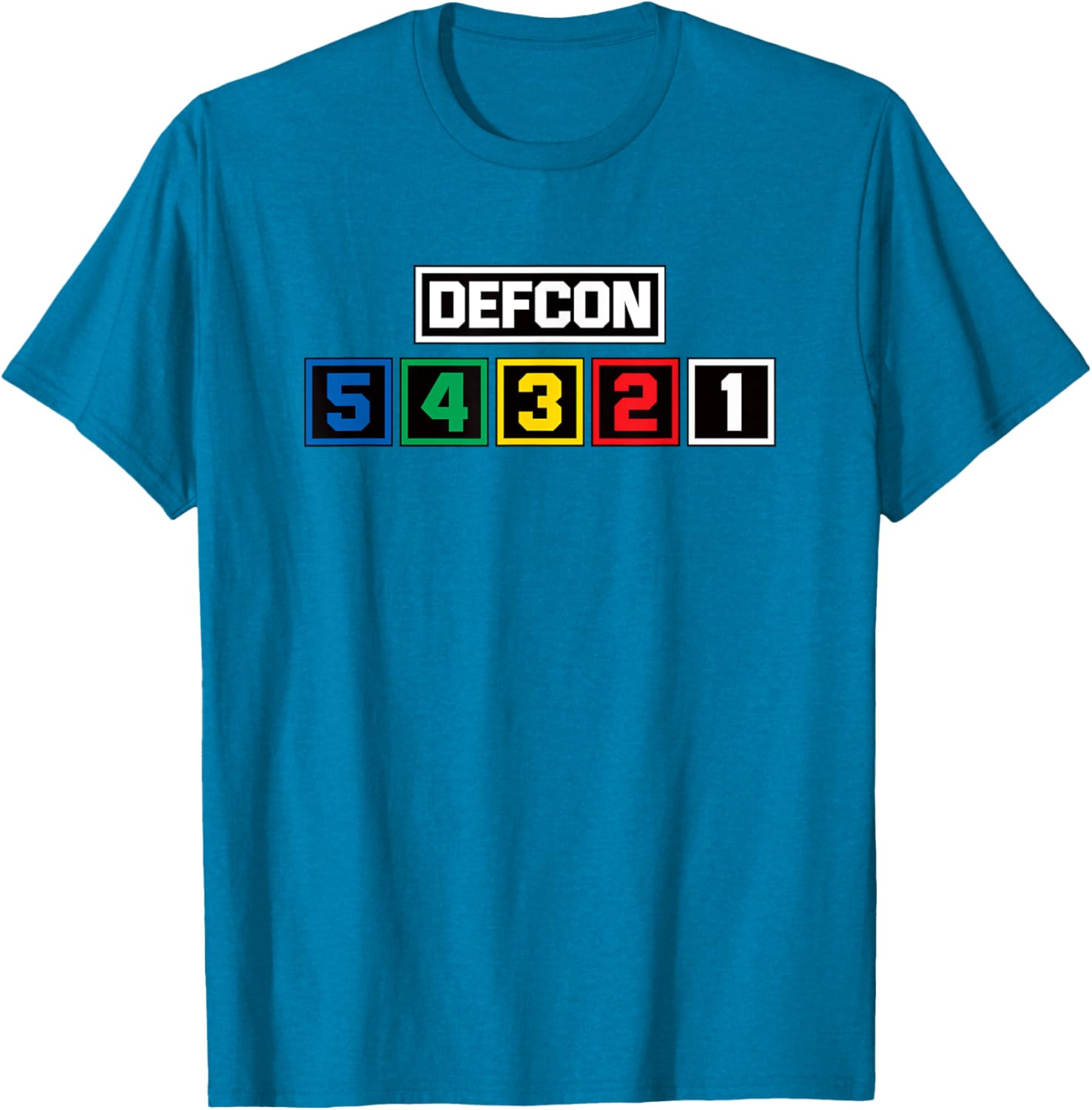 Defcon Alert T-Shirt US Defense Readiness Condition Light Meter Design - 23