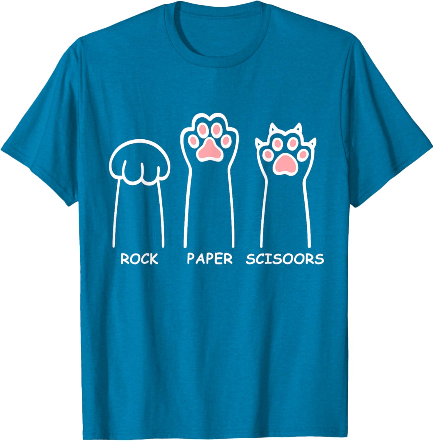 Funny Cat Paws Rock Paper Scissors T-Shirt for Men and Women - 4
