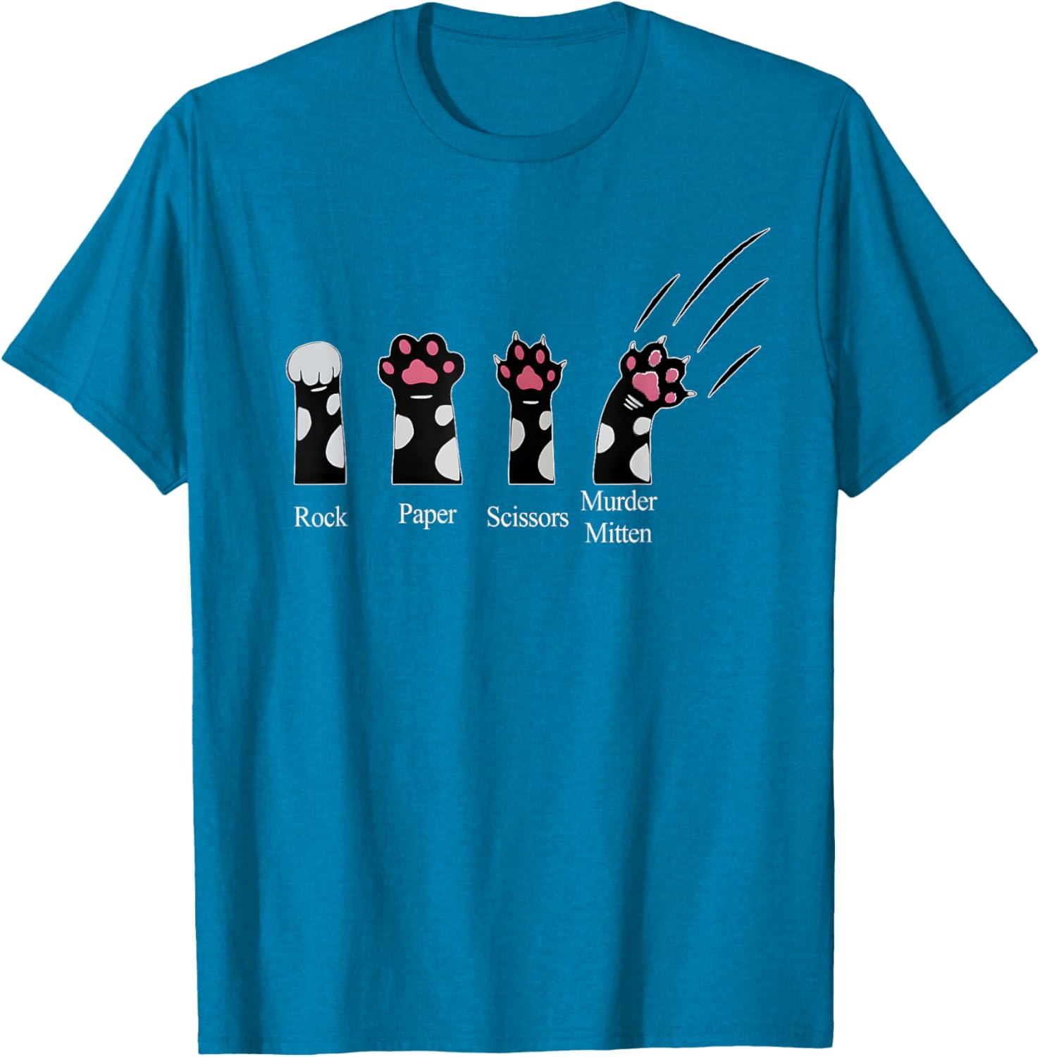 Cute Cats Rock Paper Scissors Murder Mittens Funny T-Shirt for Cat Lovers - 19