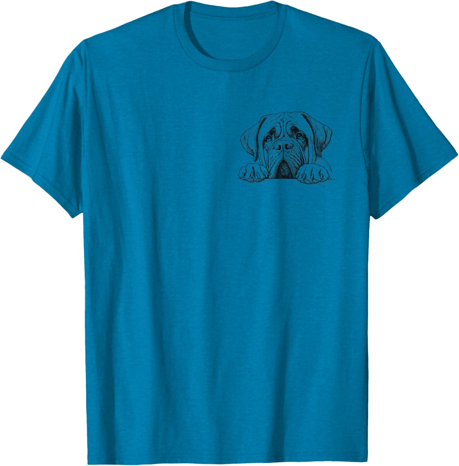 Cute Mastiff Peeking Dog T-Shirt for Men and Women - Adorable Pet Lovers Design - 11