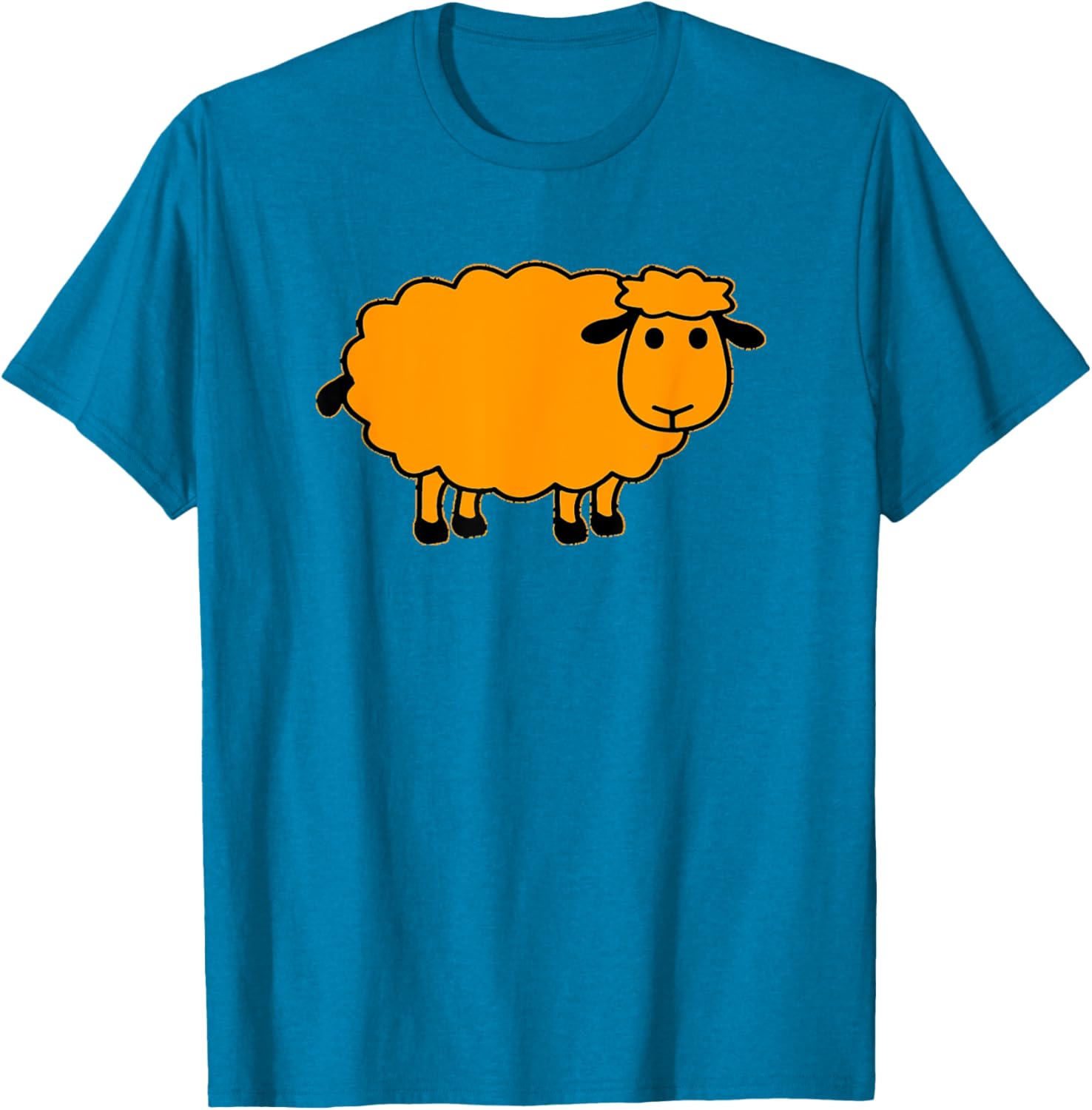 Cute Orange Sheep T-Shirt for Stylish Comfort in Clothing and Accessories - 10