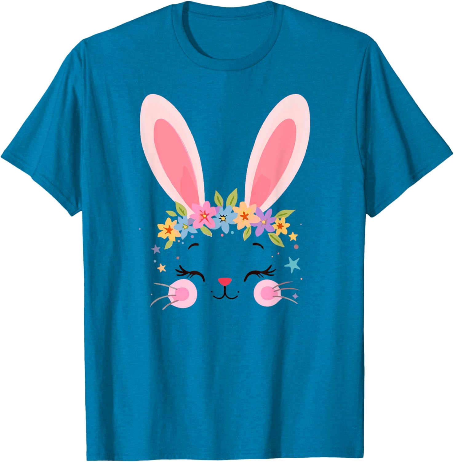 Cute Floral Easter Bunny T-Shirt for Rabbit Lovers - Women's Apparel - 12