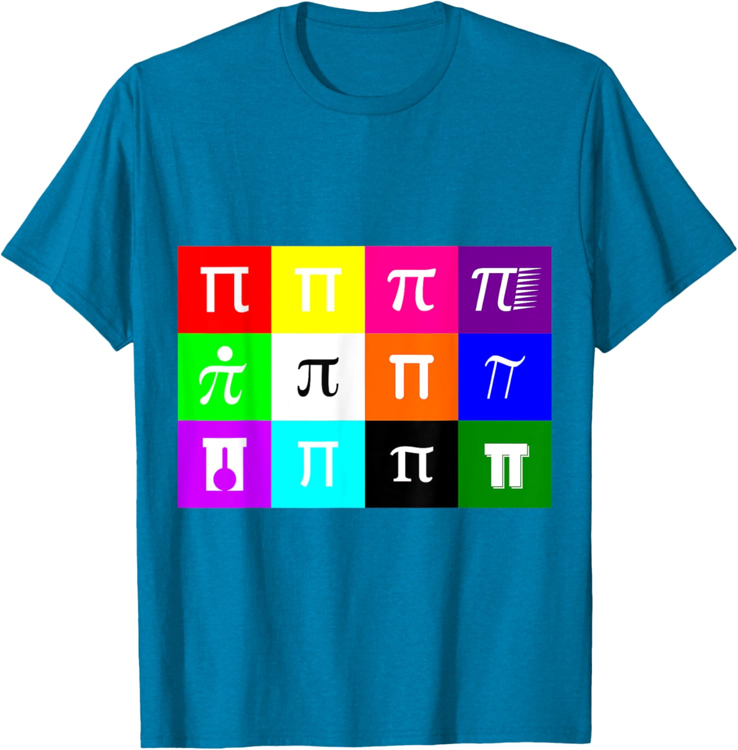 Colorblock Happy Pi Day T-Shirt for Math Geometry Nerds and Geeks - 17