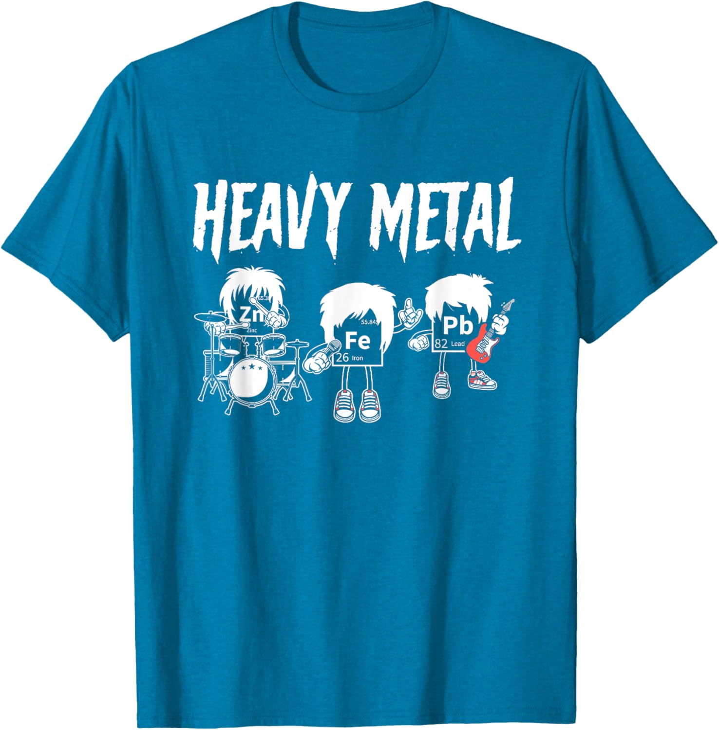 Funny Chemistry T-Shirt with Heavy Metal Music Puns for Science Lovers - 3