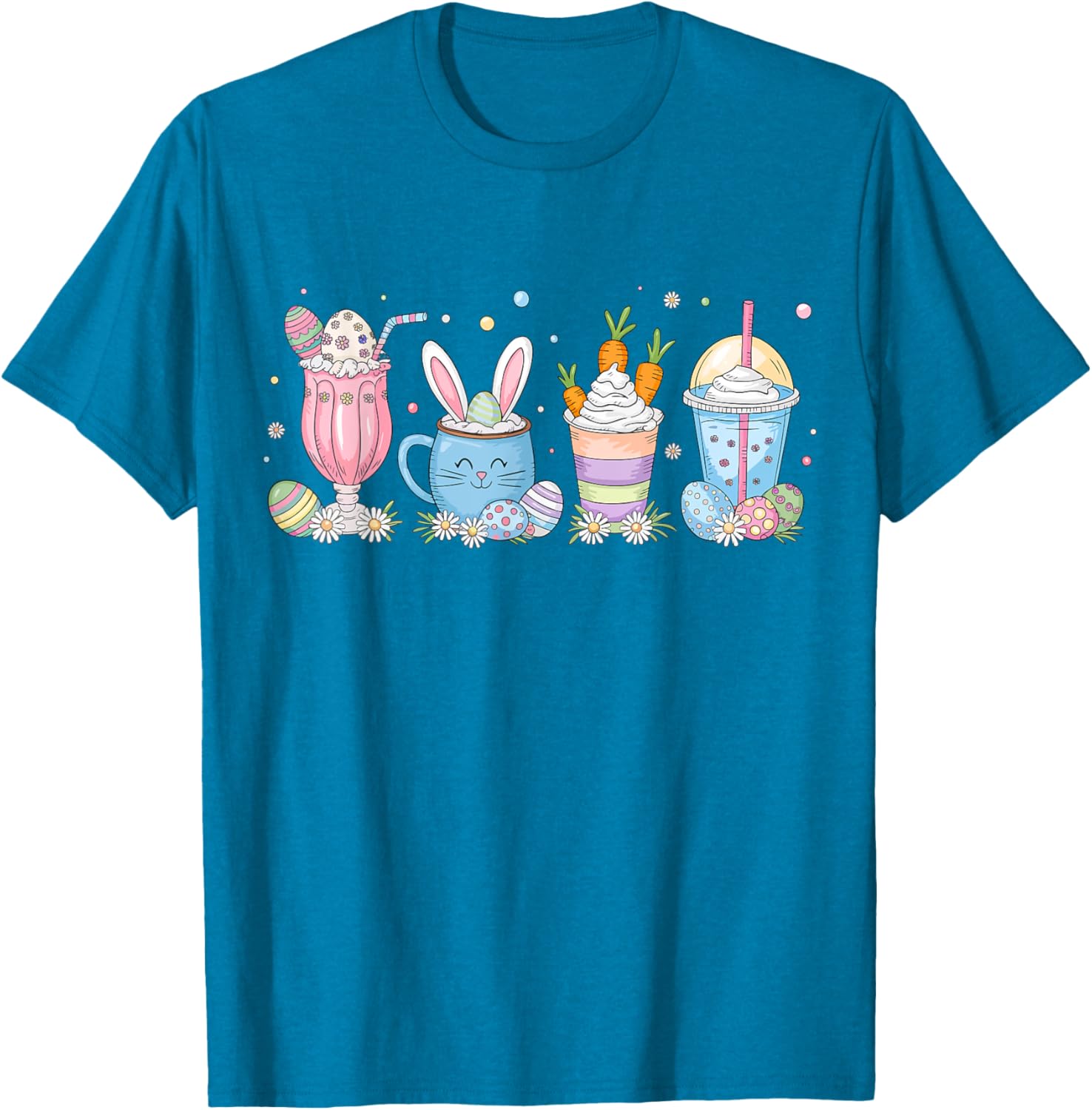 Coffee Lover T-Shirt for Women | Cute Latte Iced Cream Design for Easter - 23