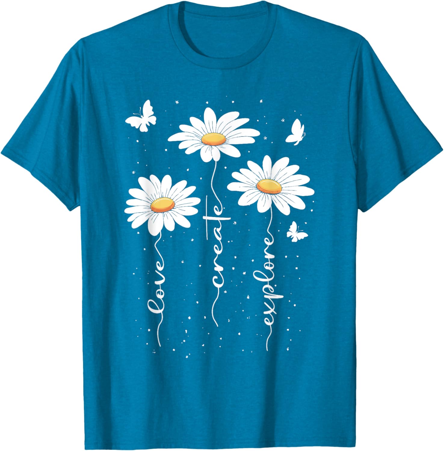 Cute Daisy Floral T-Shirt for Nature Lovers - Inspirational Flower Design - 17