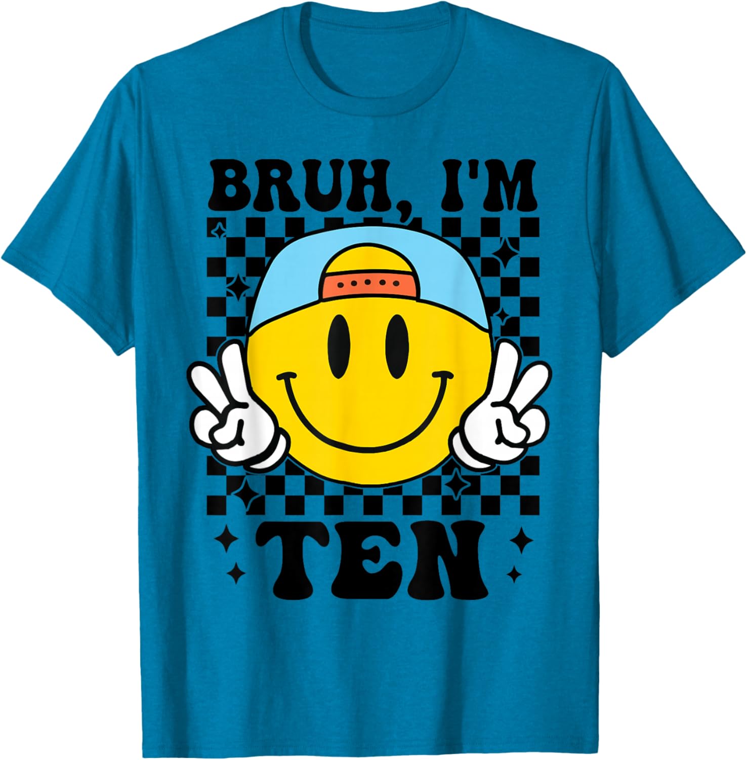 Groovy 10th Birthday T-Shirt for Boys Girls Fun Trendy Design - 8