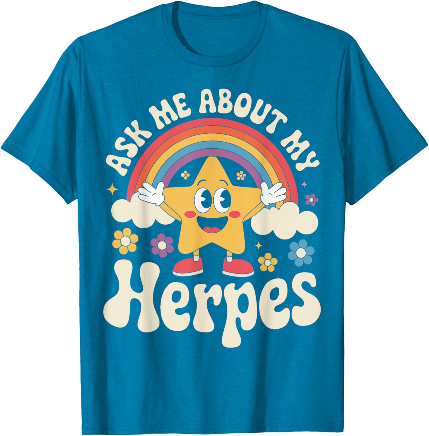 Fun Ask Me About My Herpes T-Shirt for Casual Wear and Humor Lovers - 3