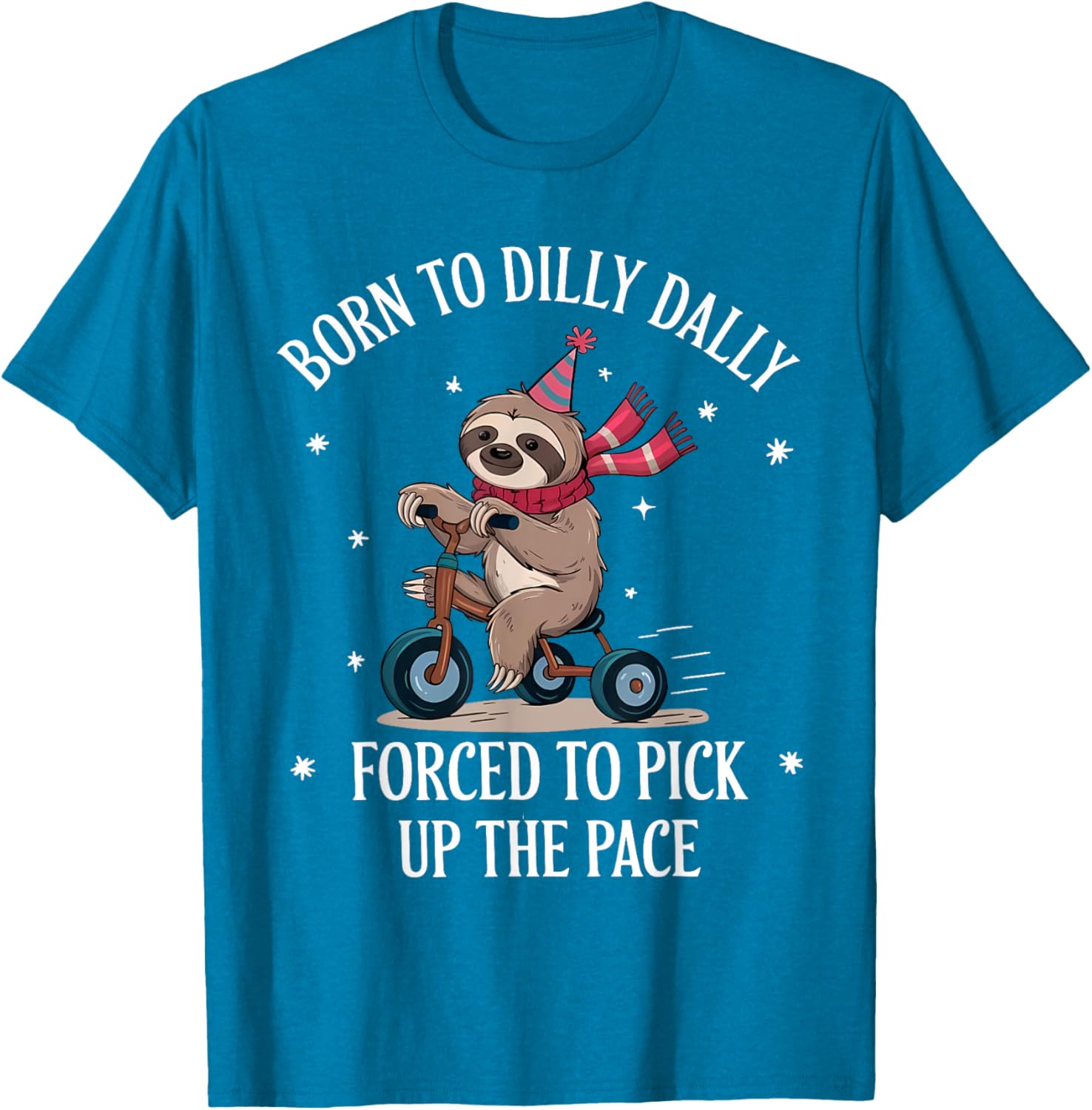 Cute Sloth T-Shirt Born To Dilly Dally Perfect for Relaxed Days - 1