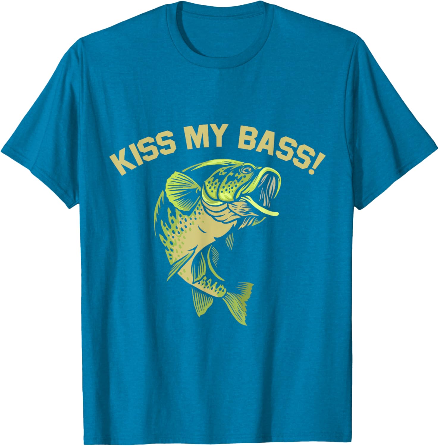 Funny Bass Fishing Lover T-Shirt - Kiss My Fish Fisherman Gift - 10