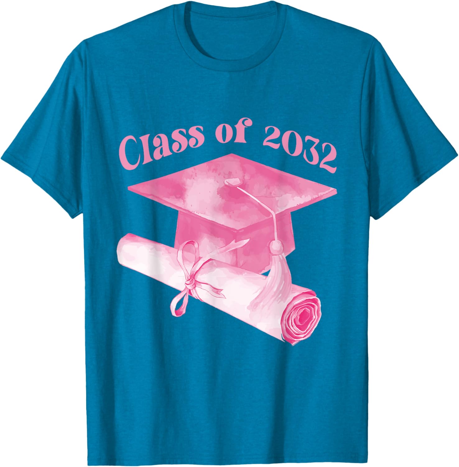 Class of 2032 Graduation Cap T-Shirt for Back to School Fun - 10