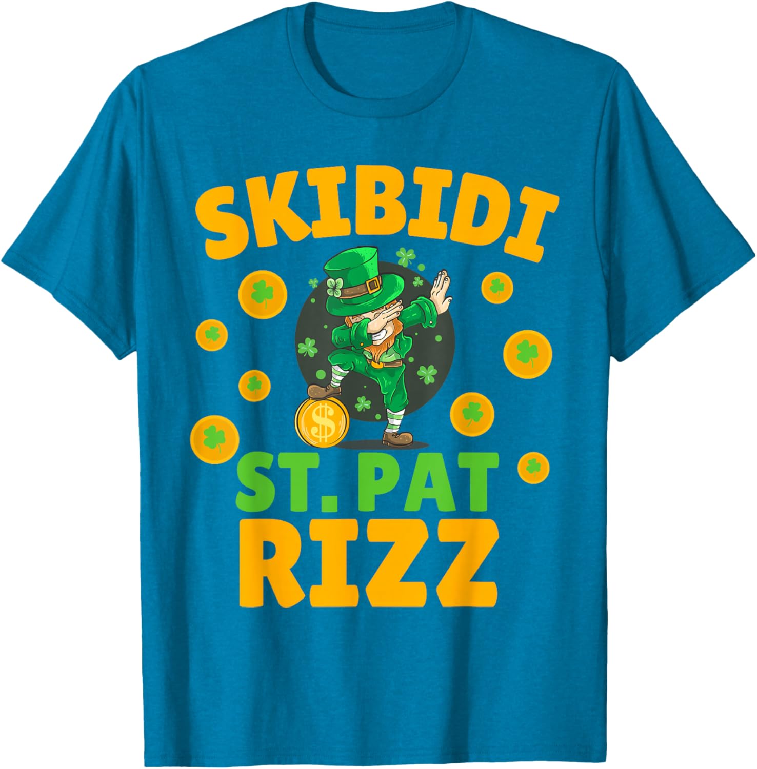 Funny St Patrick's Day Irish Skibidi Rizz T-Shirt for Festive Style - 7