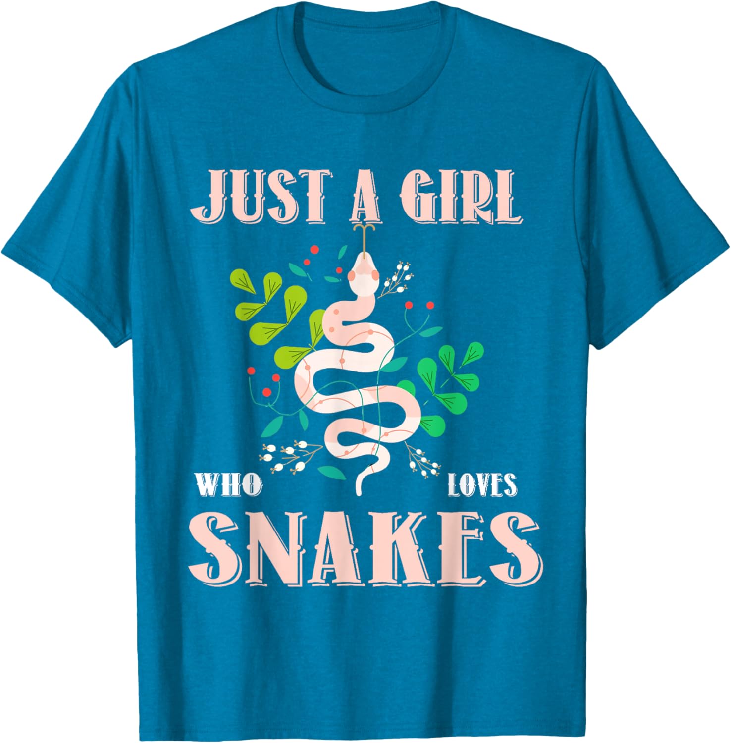 Cute Just a Girl Who Loves Snakes T-Shirt for Reptile Lovers - 23