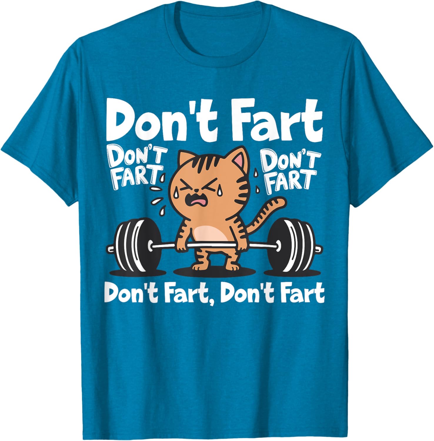 Funny Cat Workout T-Shirt for Weightlifting Fitness Lovers - 8