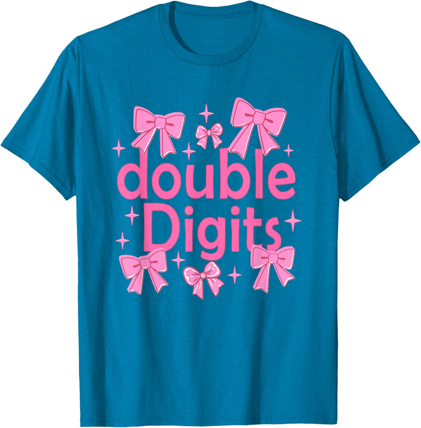 Cute Coquette Bow 10th Birthday T-Shirt for Girls - Perfect Gift for Kids - 13