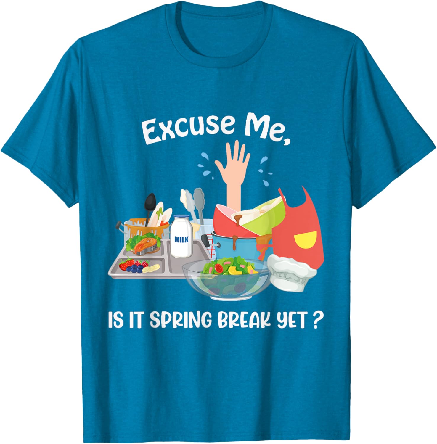 Funny Lunch Lady Life T-Shirt for Spring Break Enthusiasts - 7