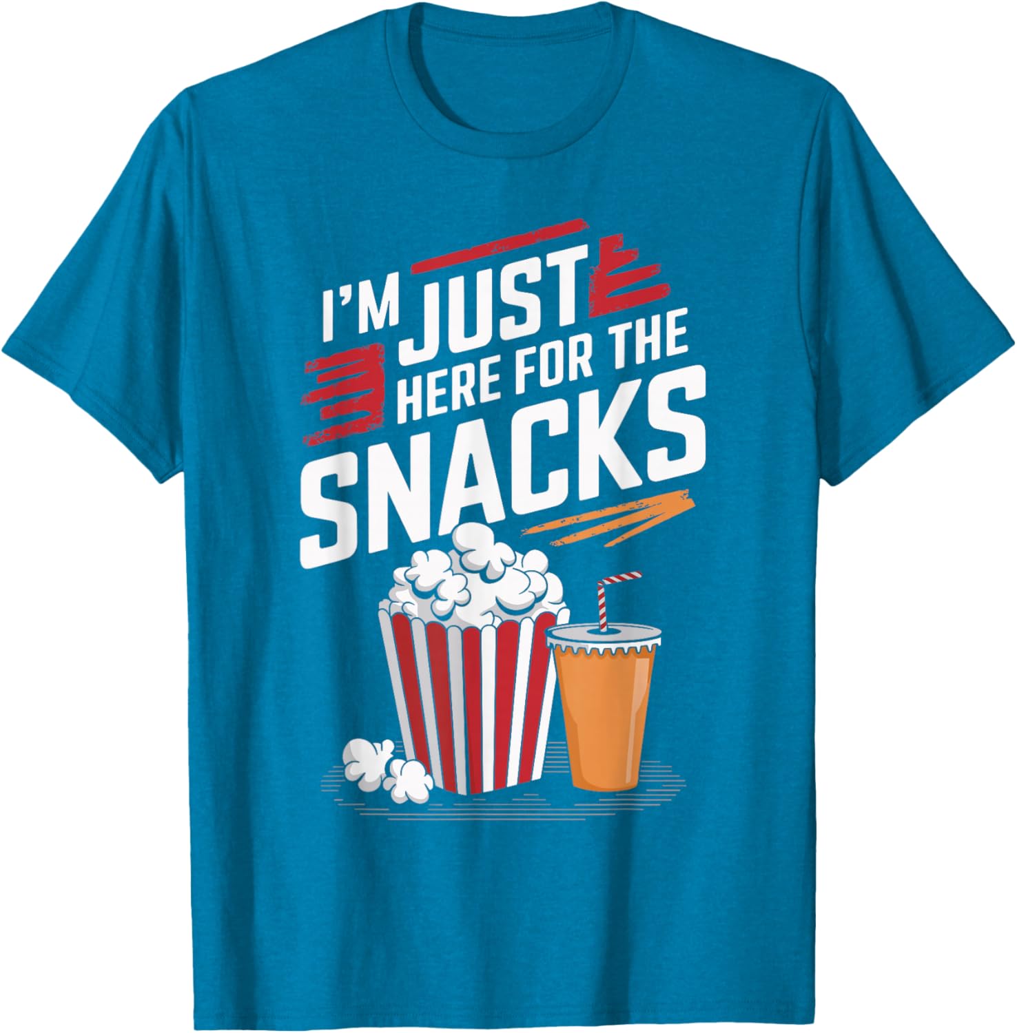 Funny Food Lover T-Shirt I'm Just Here For The Snacks Gift for Foodies - 12