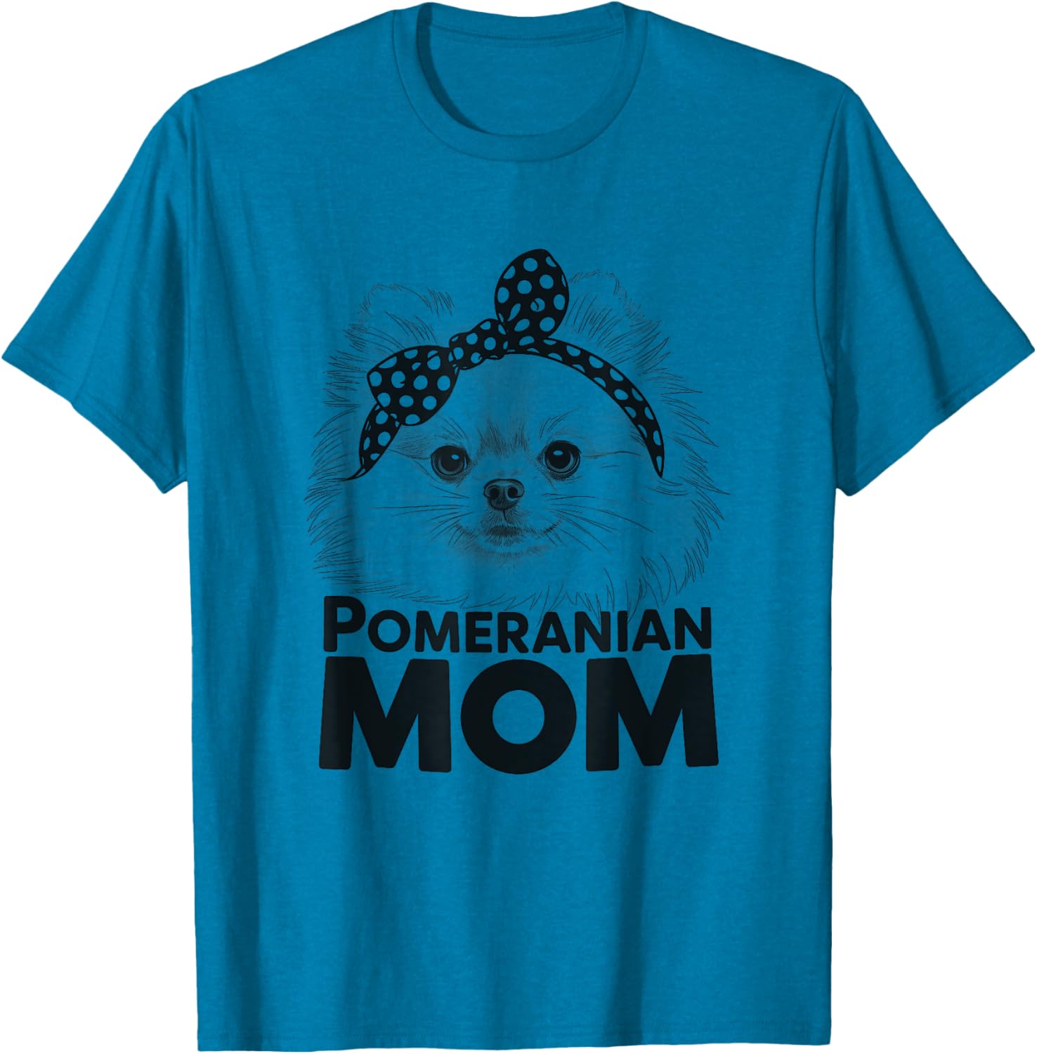 Cute Pomeranian Mom T-Shirt Design for Dog Lovers - Women's Apparel - 3