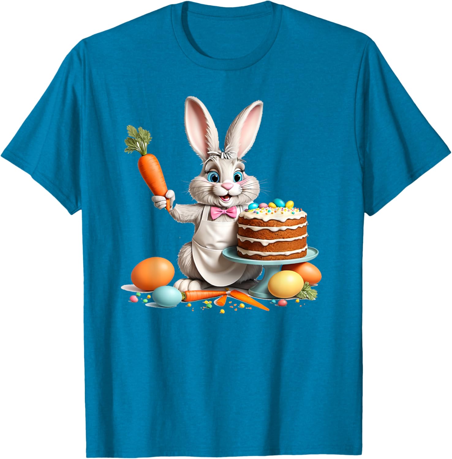 Easter Bunny Baking Carrot Cake T-Shirt for Fun Holiday Celebrations - 21