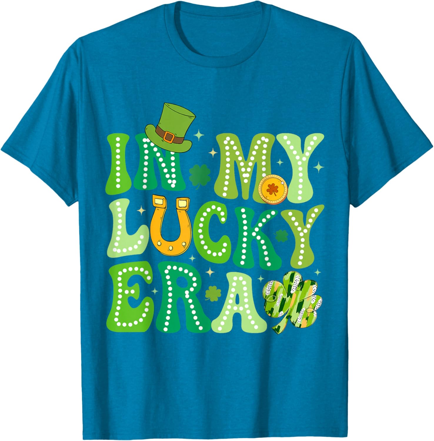 Groovy St Patricks Day Shamrock Lucky Charm T-Shirt for Fun Celebrations - 19