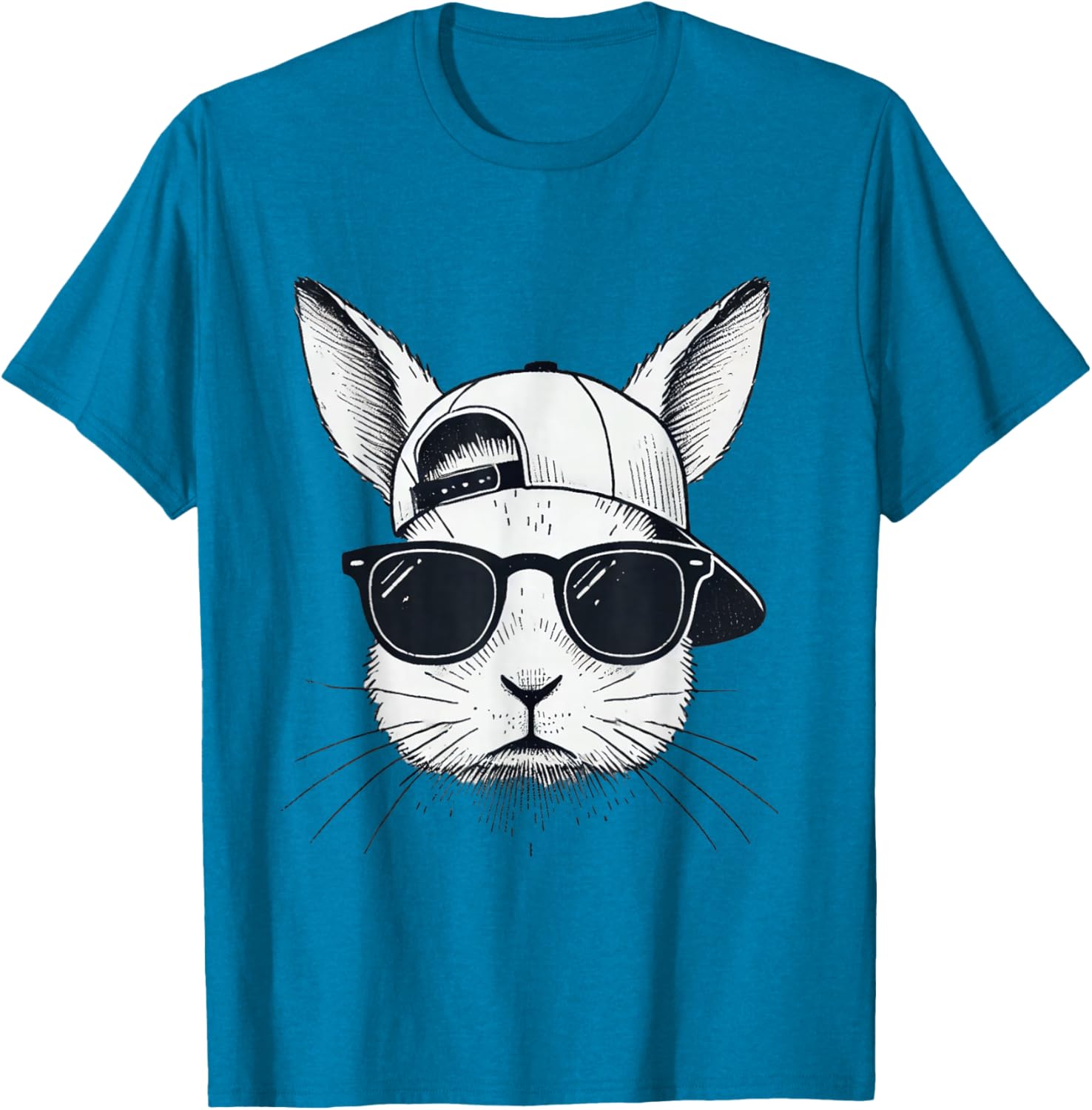 Cool Bunny Face Sunglasses T-Shirt for Easter Fun β Boys, Men, Kids - 7