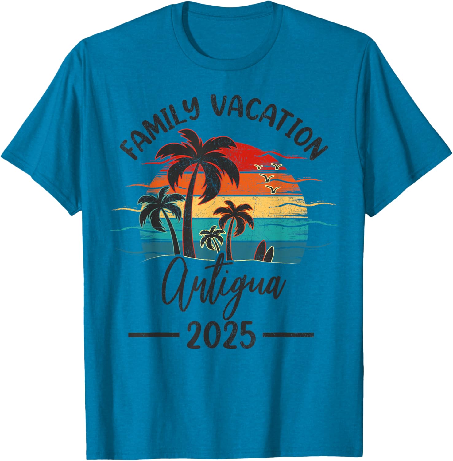 Family Vacation 2025 Summer Antigua Beach T-Shirt for Fun Memories - 4