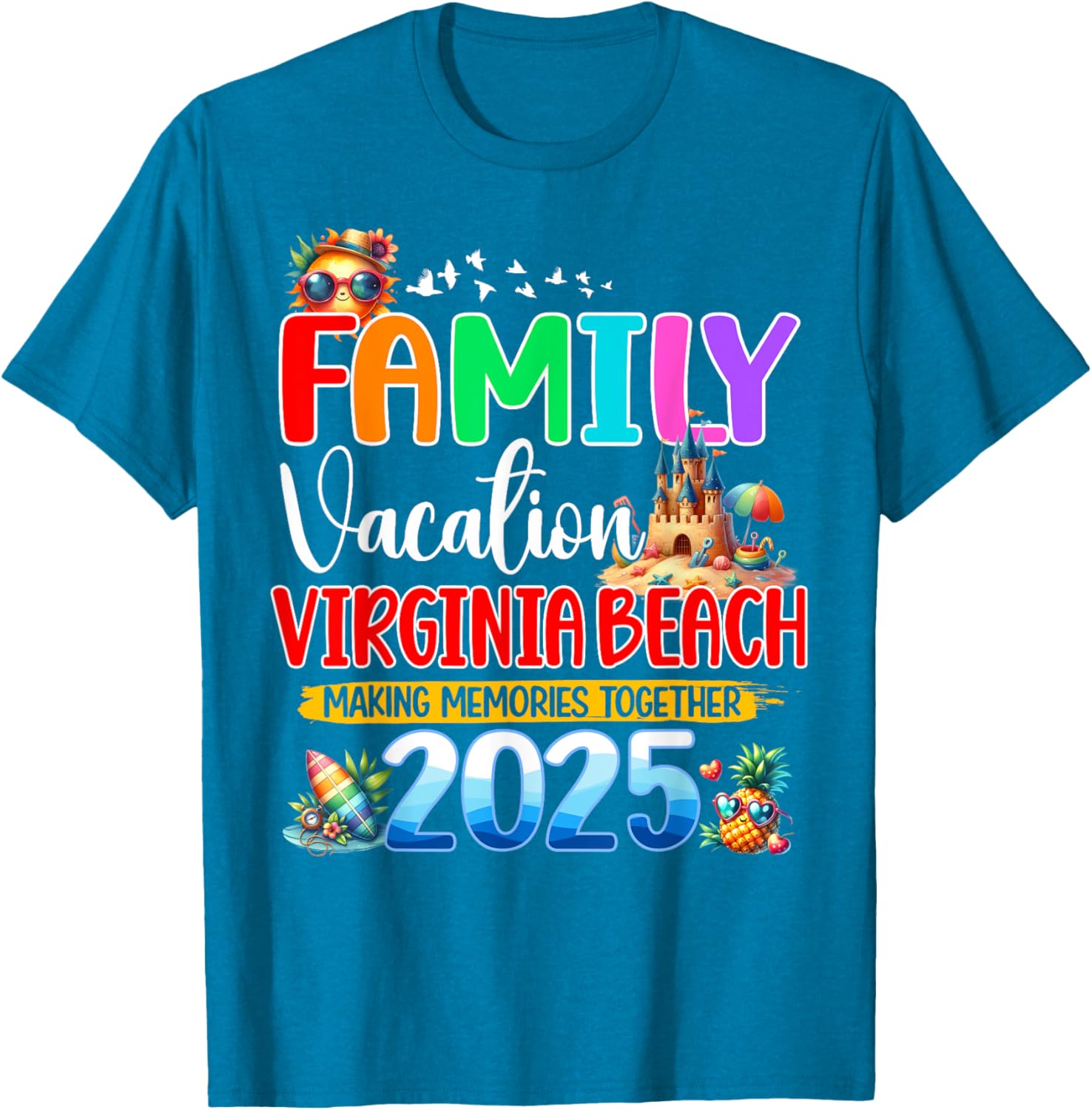 Family Vacation Virginia Beach 2025 Matching Group T-Shirt for All Ages - 3