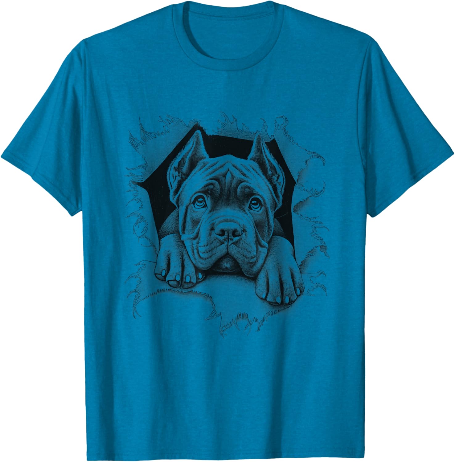 Cute Cane Corso Peeking Dog T-Shirt for Dog Lovers and Owners - 5
