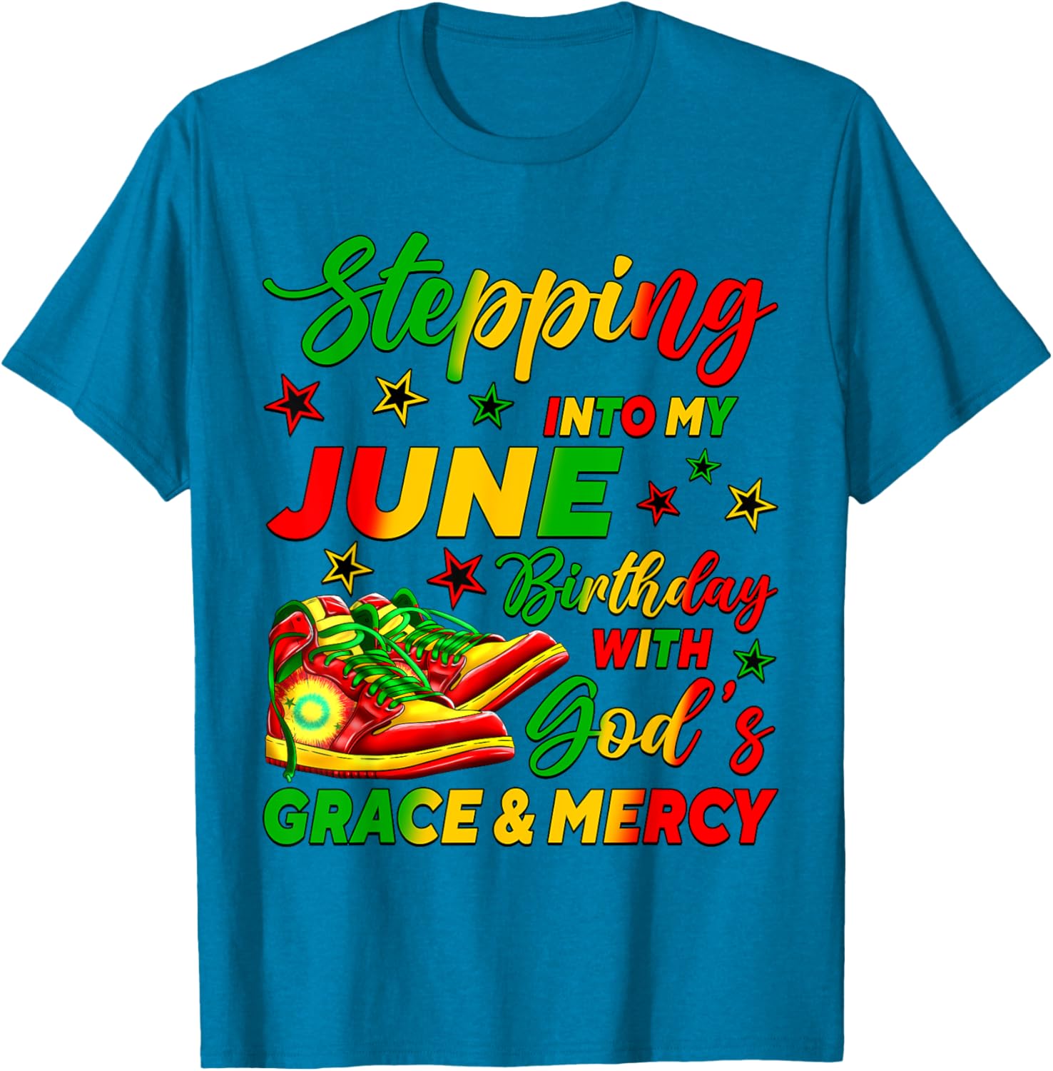 Celebrate My June Birthday with Stylish African American Shoes T-Shirt - 7