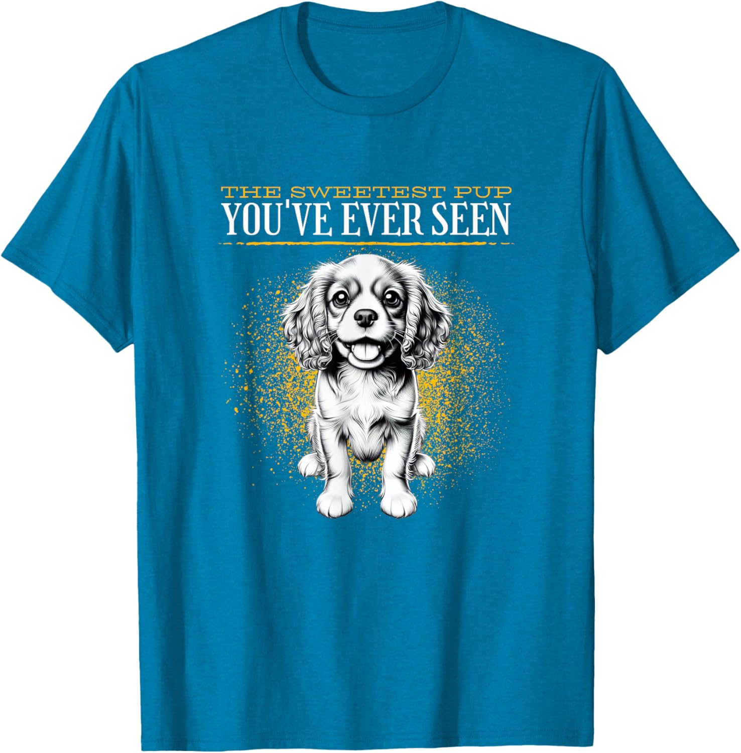 Cute Cavalier King Charles Spaniel Puppy T-Shirt for Dog Lovers - 11