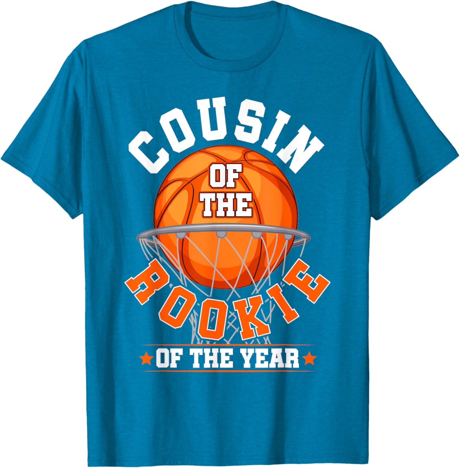 Cousin of Rookie 1st Birthday Basketball Family Matching T-Shirt - 17