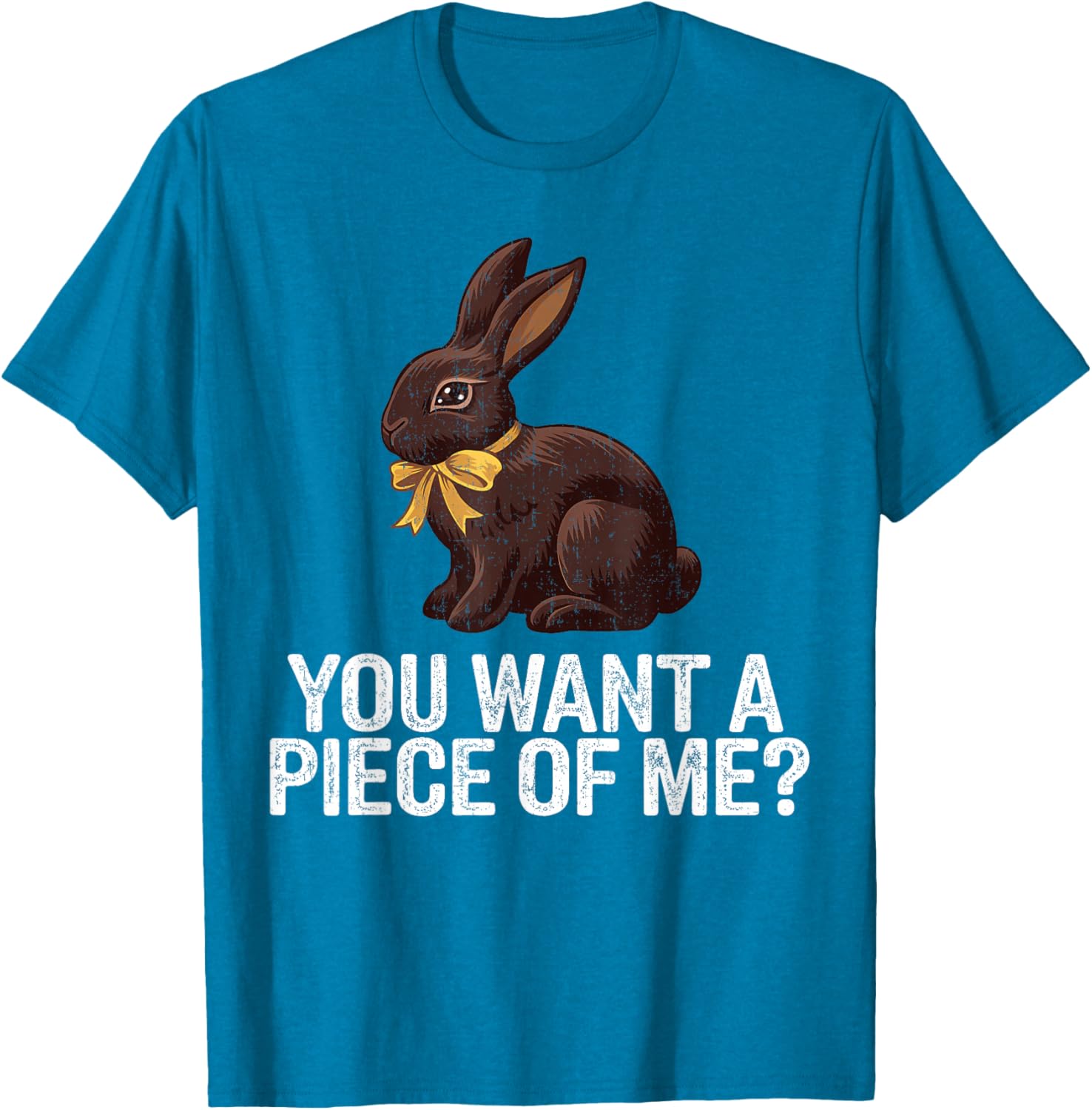 Cute Easter Rabbit Chocolate Bunny Graphic T-Shirt for Fun Holiday Style - 12