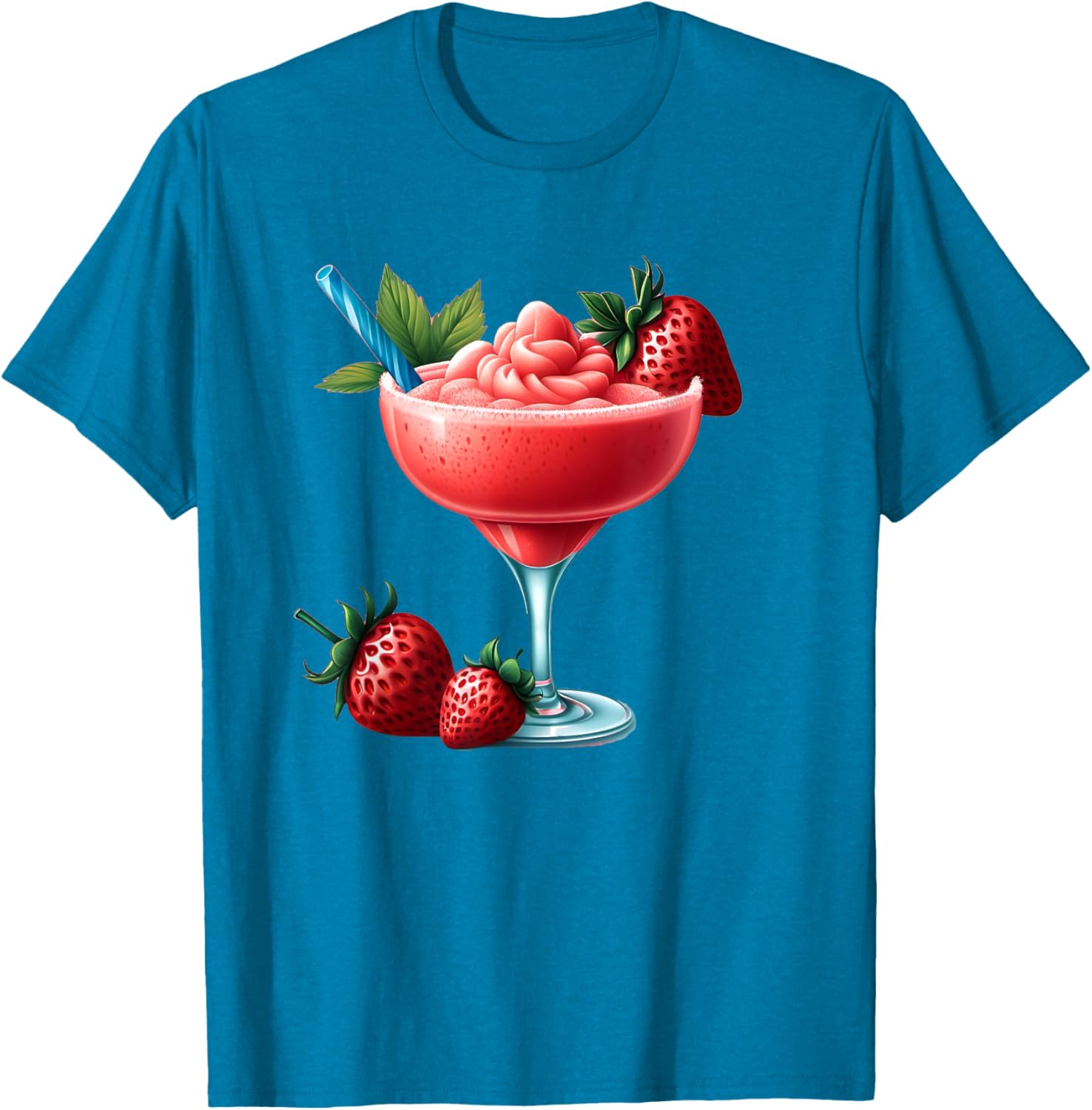 Frozen Strawberry Daiquiri T-Shirt for Fun Summer Vibes and Relaxation - 2