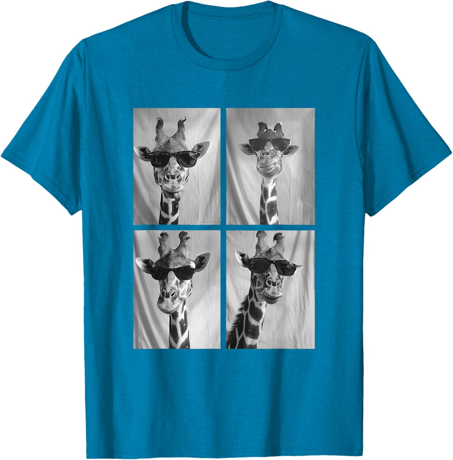 Cute Giraffe in Sunglasses Cool African Hipster T-Shirt for Animal Lovers - 15