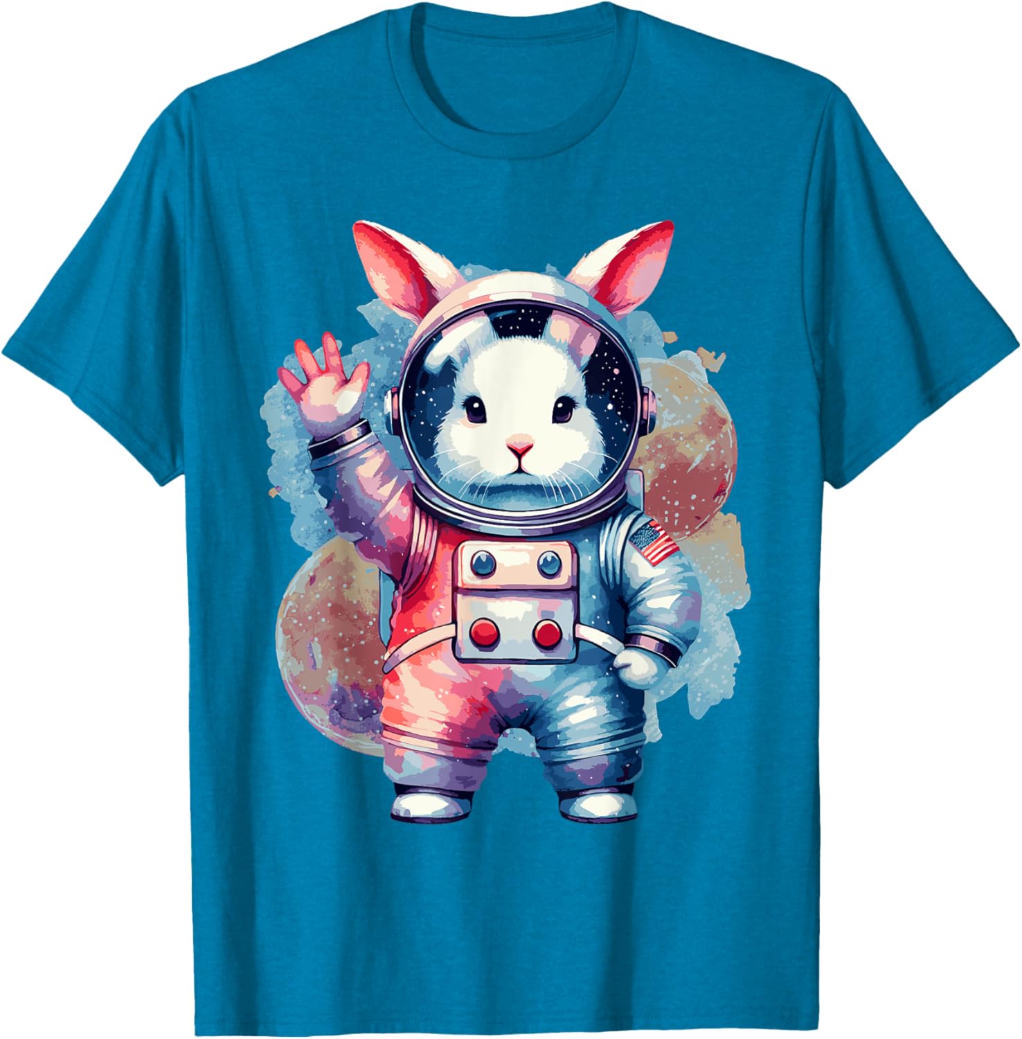 Funny Bunny Rabbit Astronaut Costume Easter T-Shirt for Kids - 5