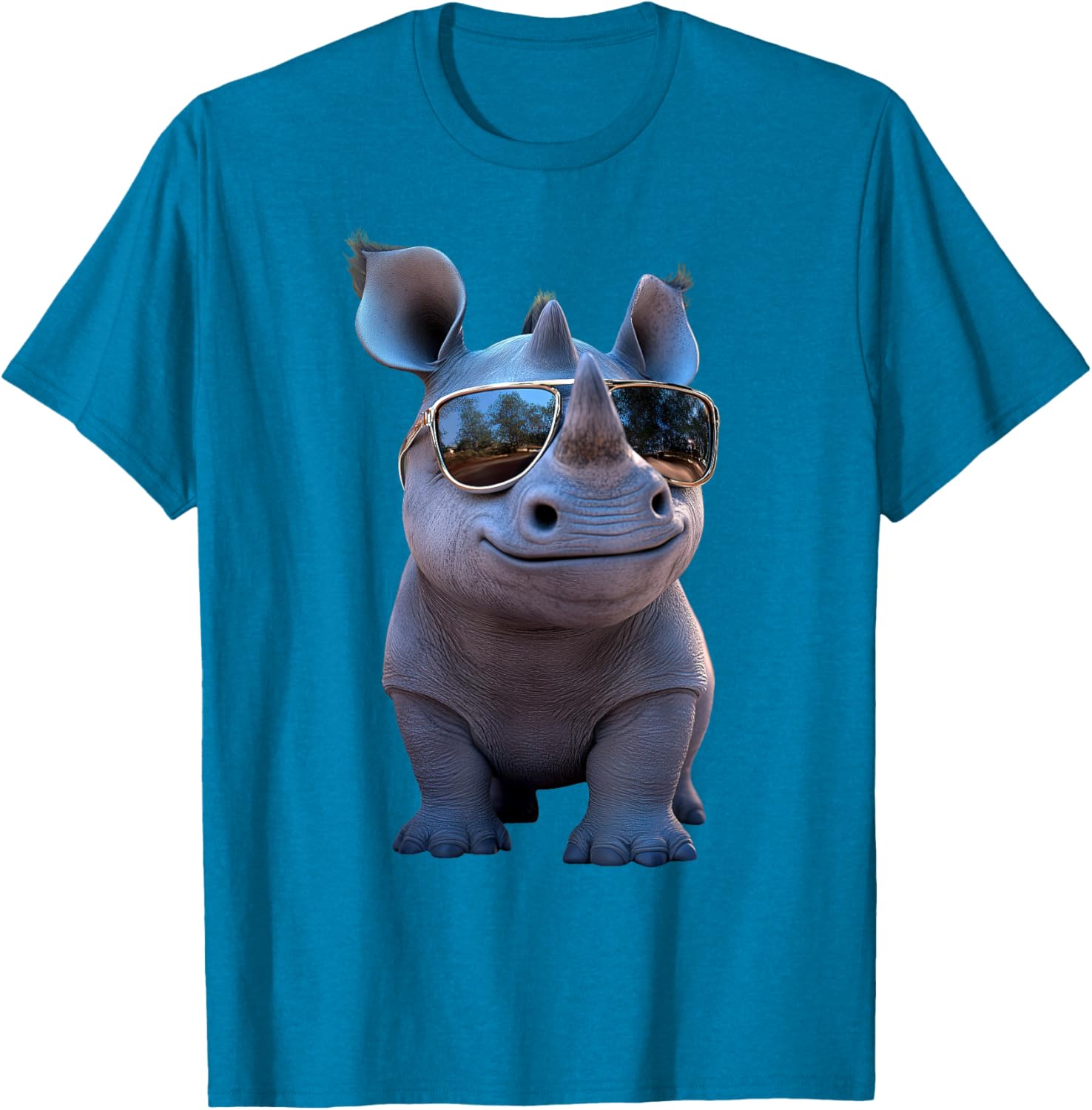 Cute Rhino Safari T-Shirt for Animal Lovers | White Rhinoceros Apparel - 13