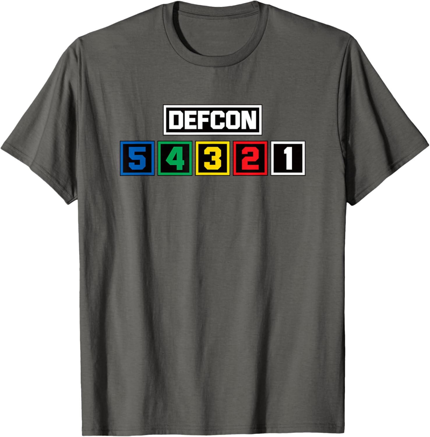 Defcon Alert T-Shirt US Defense Readiness Condition Light Meter Design - 24