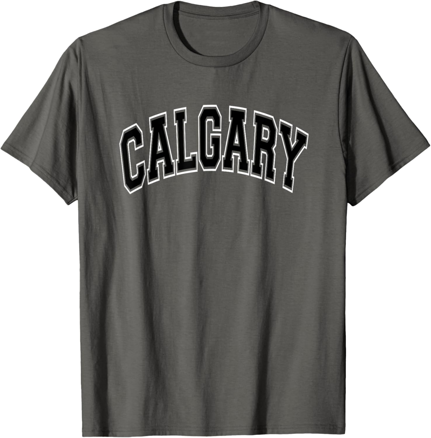 Calgary Arched Black Text T-Shirt Comfortable Casual Wear for Everyday Style - 4