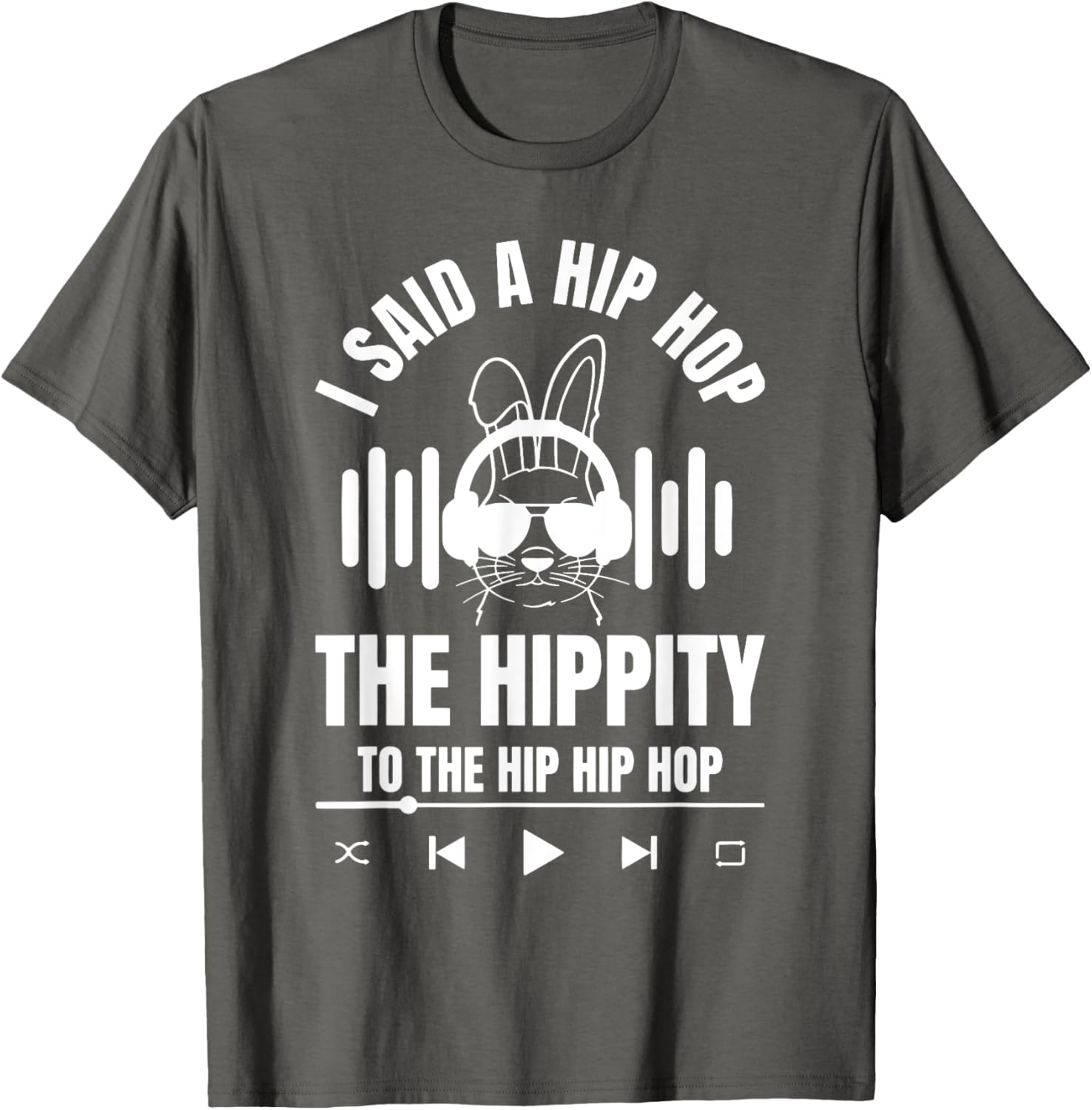 Funny Hip Hop Bunny Easter T-Shirt for Trendy Holiday Style - 2