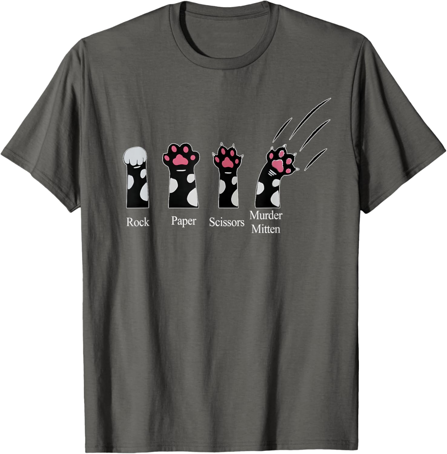Cute Cats Rock Paper Scissors Murder Mittens Funny T-Shirt for Cat Lovers - 20