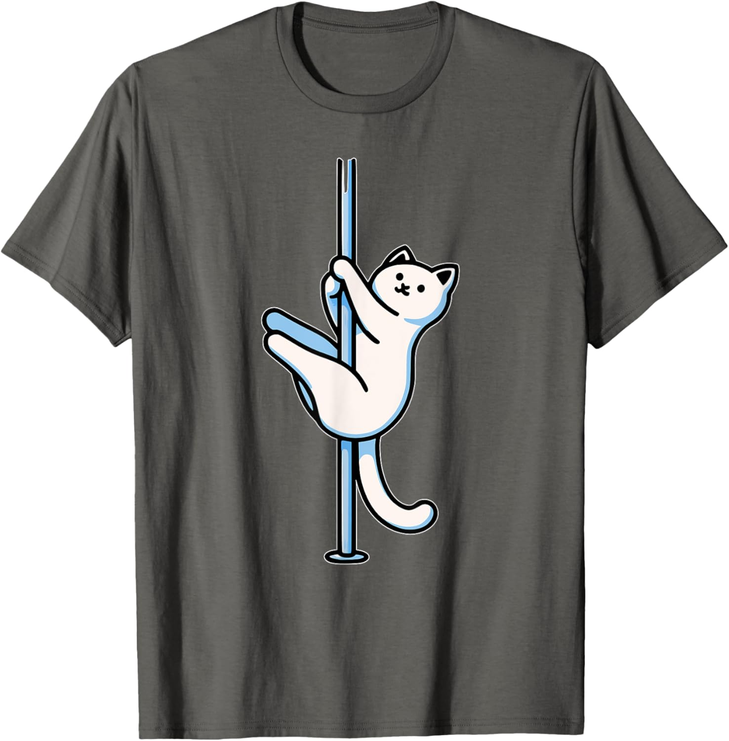 Funny Cat Pole Dancer T-Shirt Adorable Gift for Cat Lovers-Unisex Design - 13