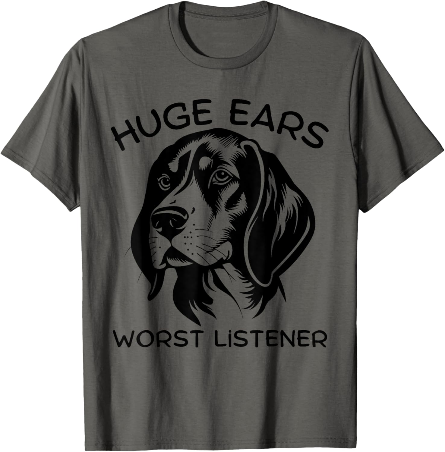 Funny Beagle Dog T-Shirt for Men and Women with Huge Ears and Attitude - 4