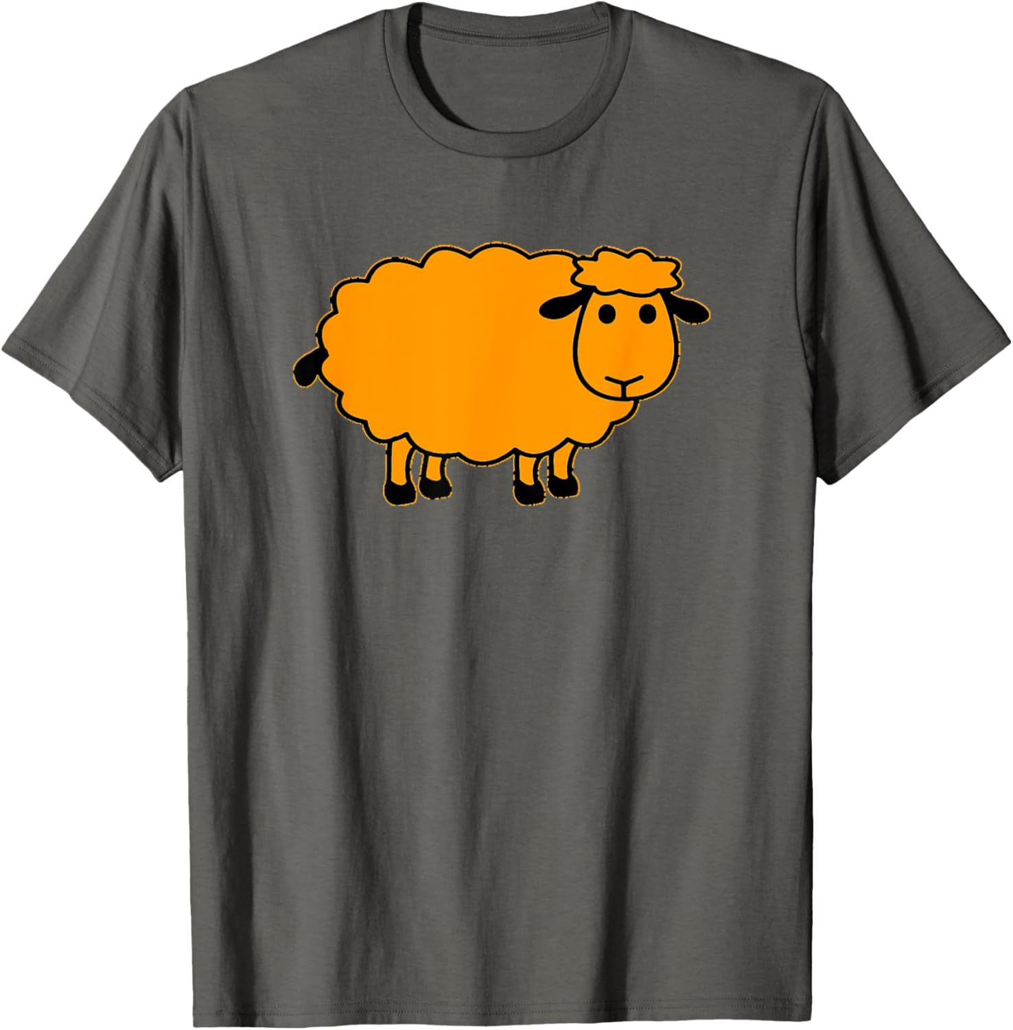 Cute Orange Sheep T-Shirt for Stylish Comfort in Clothing and Accessories - 15