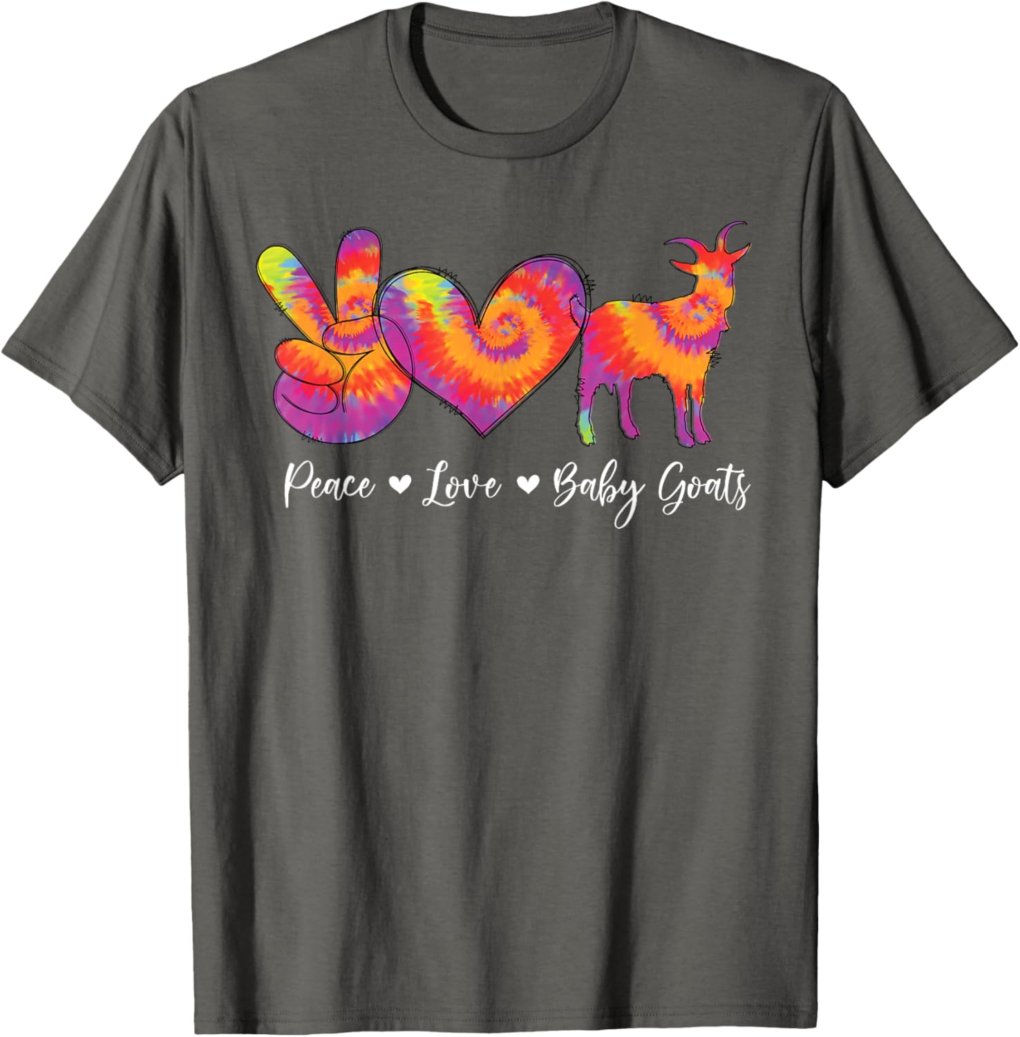 Cute Goat Lover Tie Dye Baby Goats T-Shirt for Farmers and Animal Lovers - 5