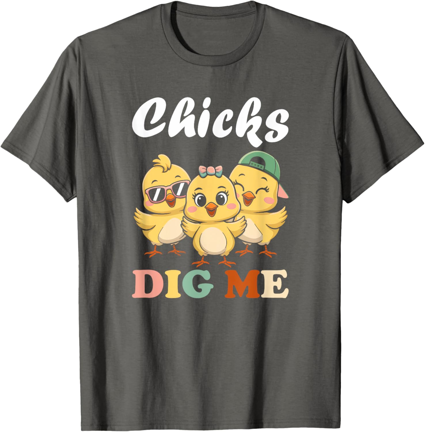 Chicks Dig Me Funny Easter T-Shirt for Toddler Boys and Men - 22