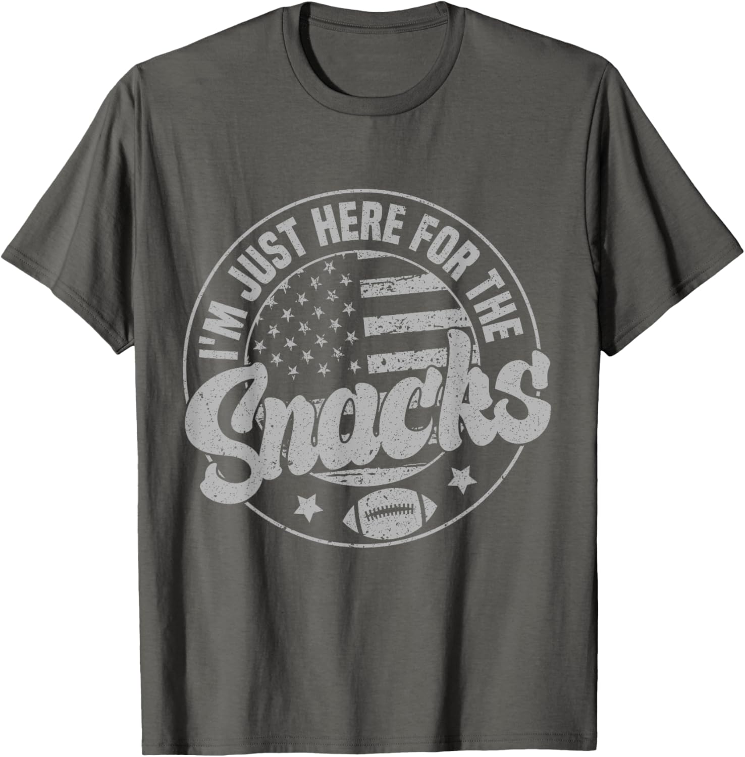 Funny I'm Just Here For The Snacks American Football T-Shirt for Fans - 18