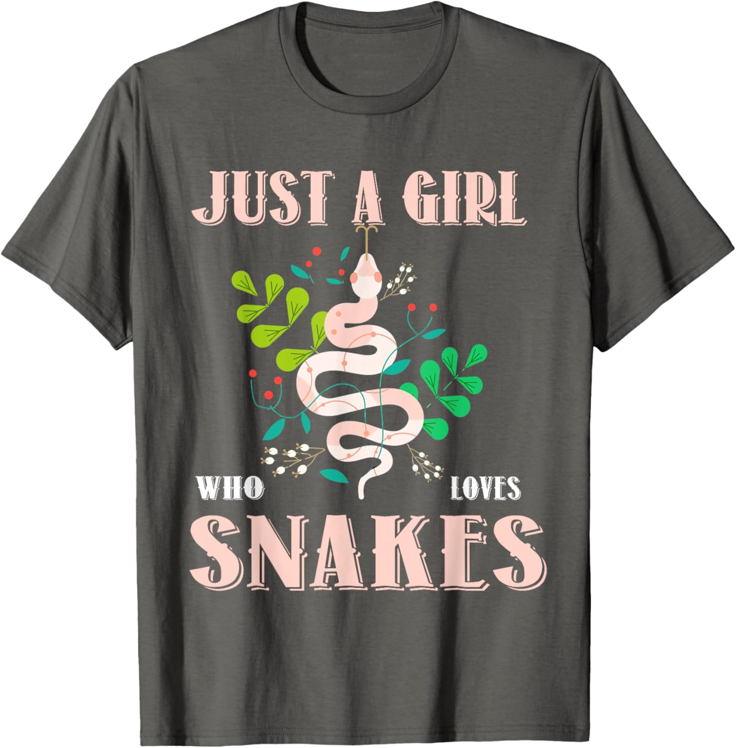 Cute Just a Girl Who Loves Snakes T-Shirt for Reptile Lovers - 20