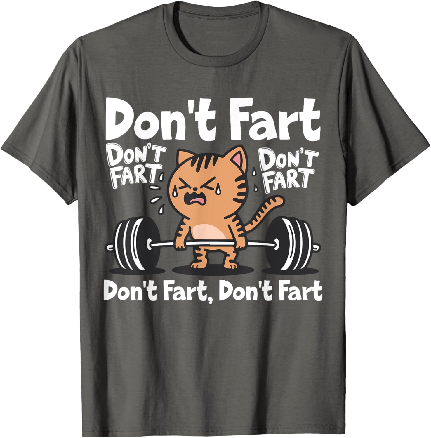 Funny Cat Workout T-Shirt for Weightlifting Fitness Lovers - 19
