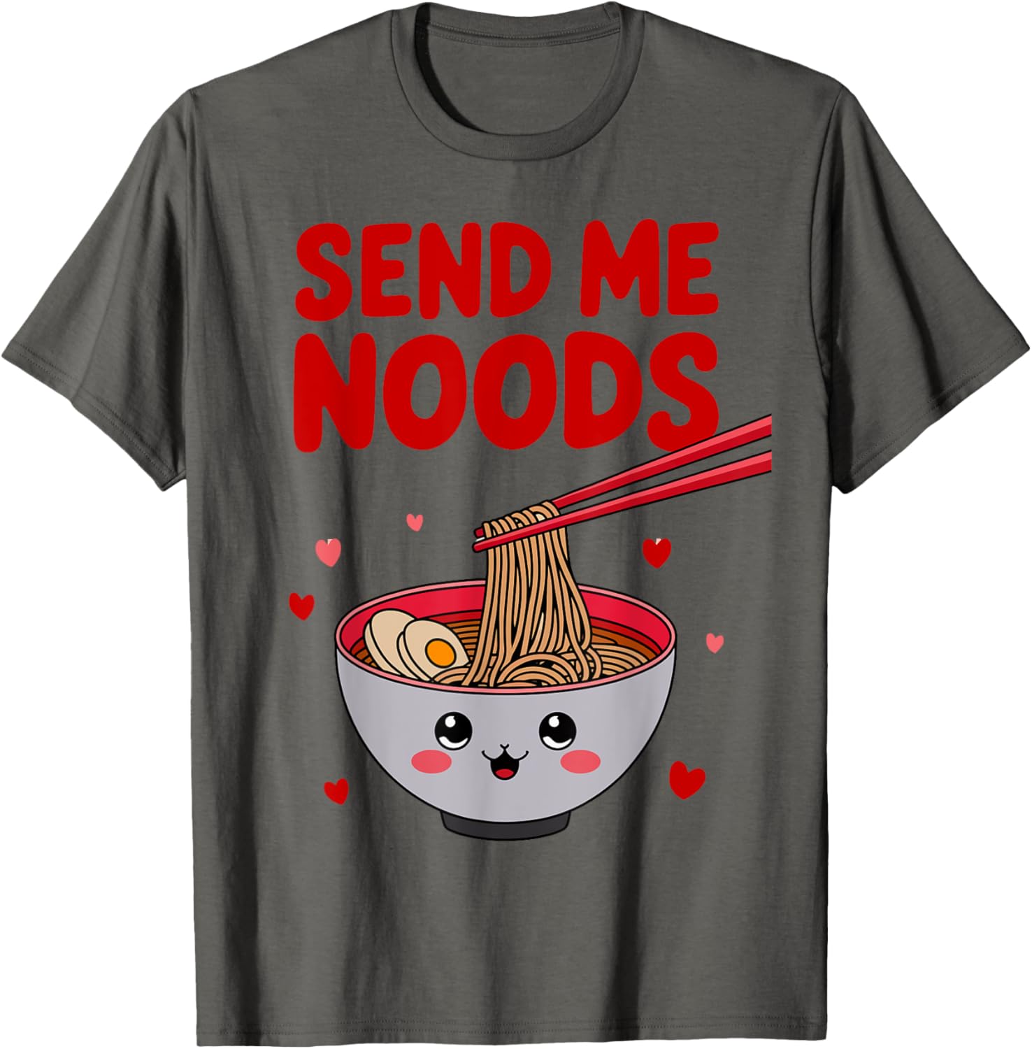Funny Send Me Noods Valentine's Day T-Shirt for Food Lovers - 6